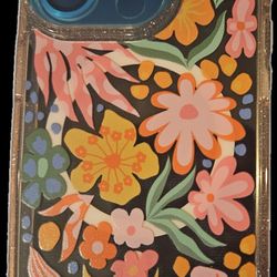 Floral Pattern Phone Case iPhone 15 Pro - Multicolor