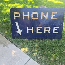 Vintage Phone Sign