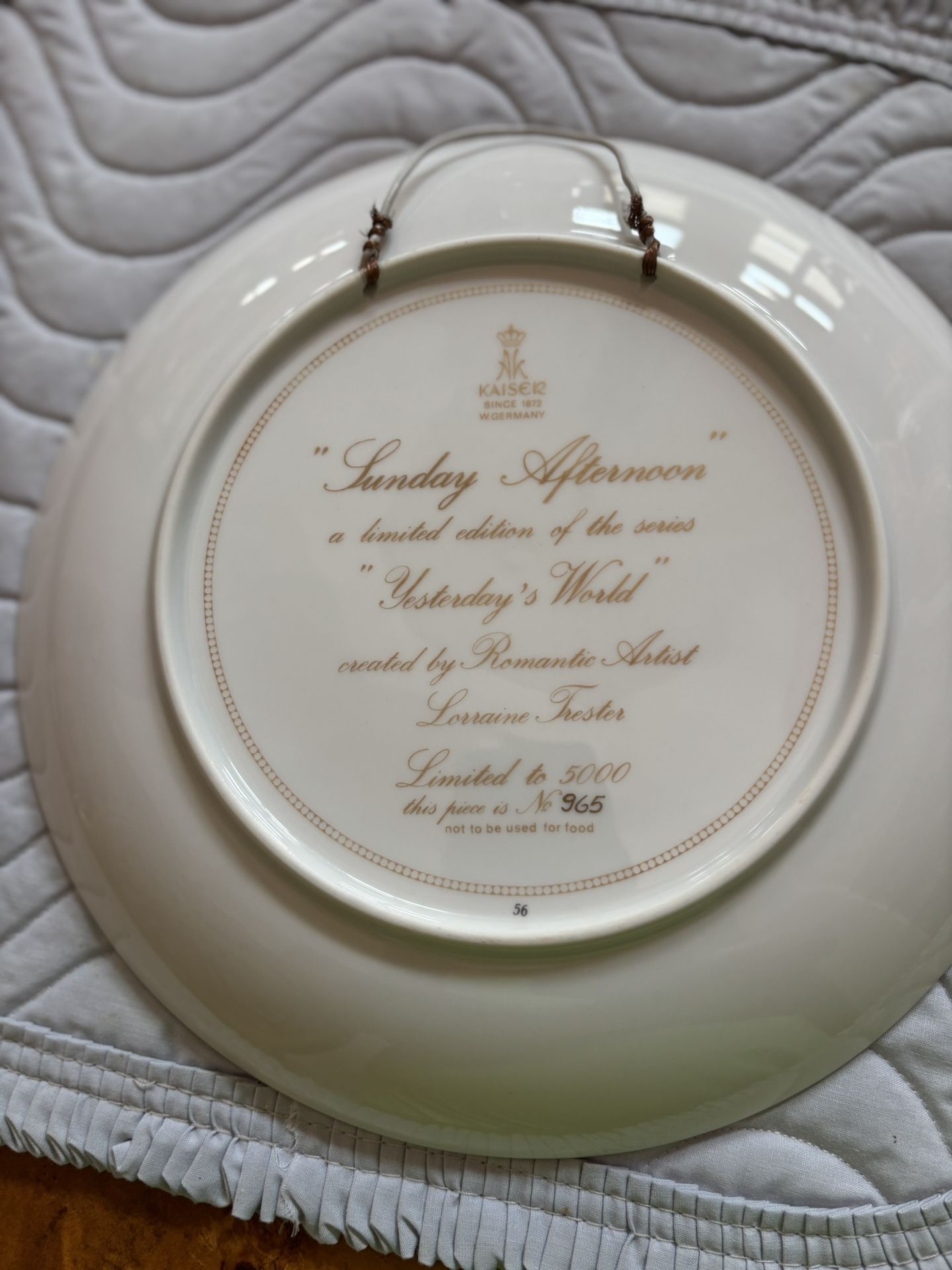 Kaiser Porcelain Plate Vintage