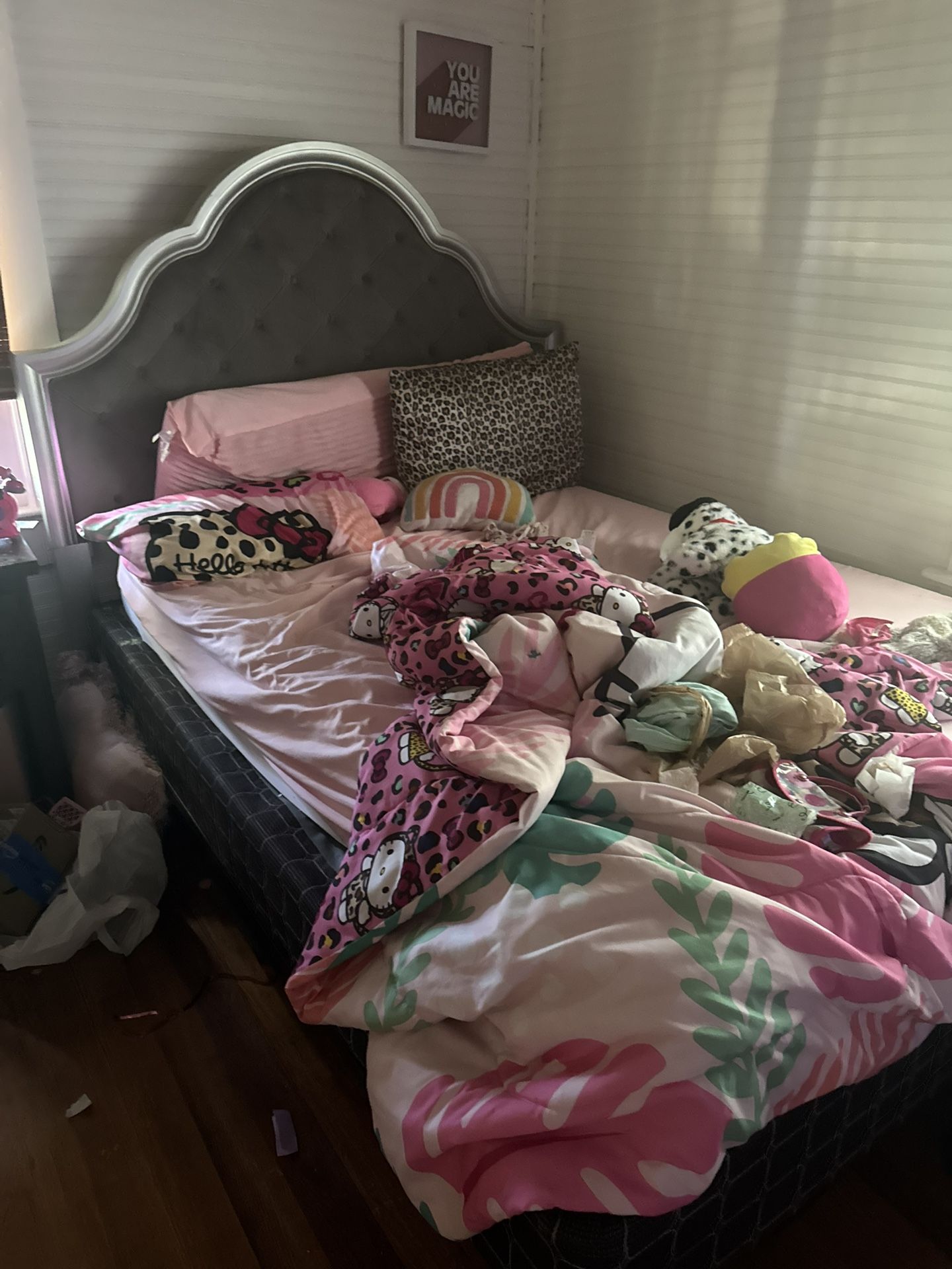 Gray bed Frame
