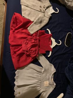 2 dresses and a cardigan