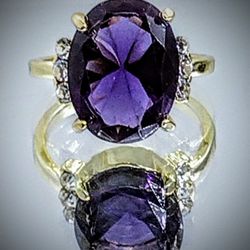 New Amethyst Colored Ring Sz. 8