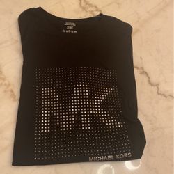 Authentic Michael Kors  Black MK Logo Men’s T-shirt Size L 