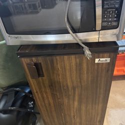 Mini Fridge And Magic Chef Microwave