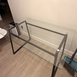 Glass dining table