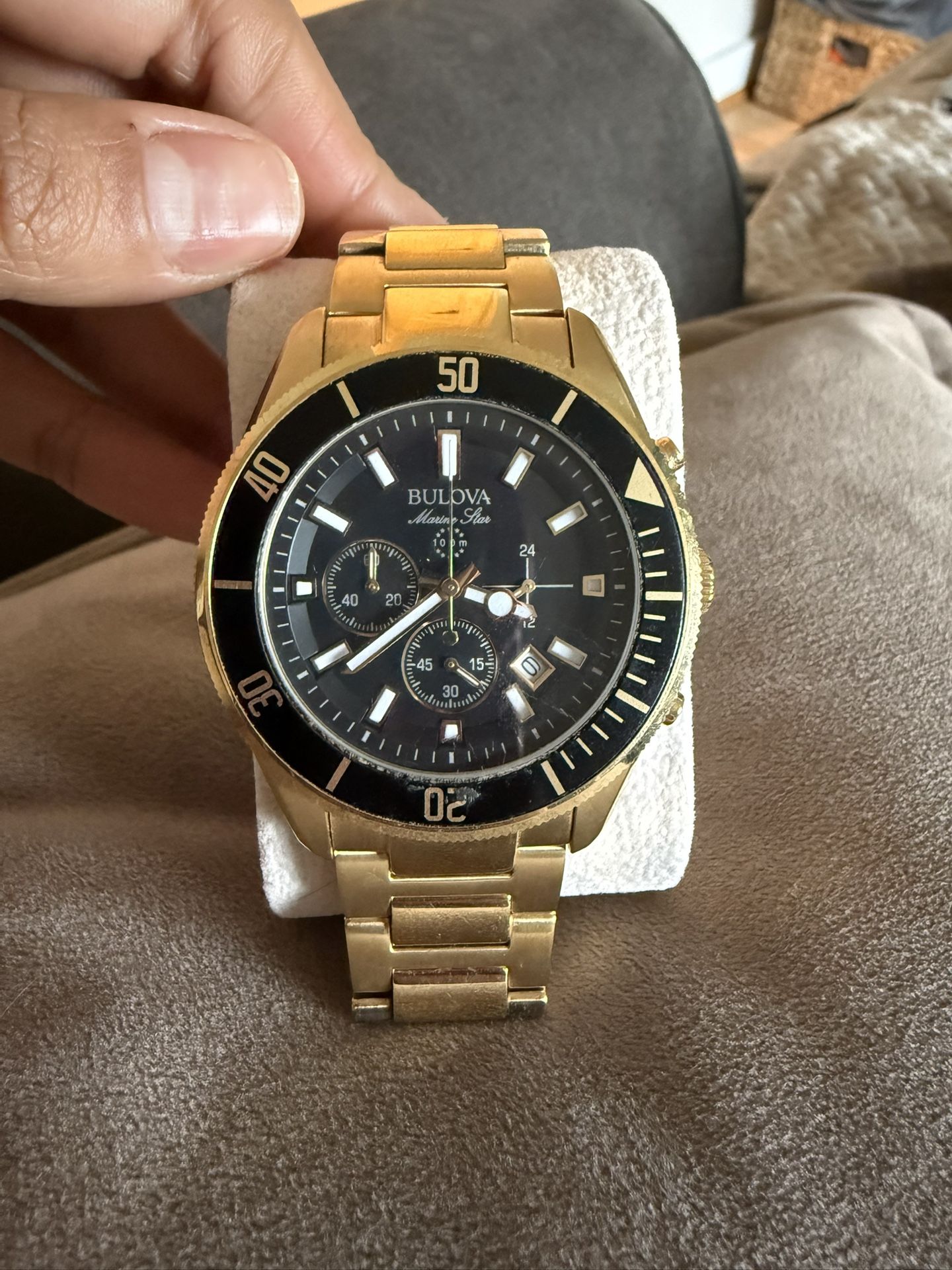 BULOVA Marine Star Chronograph Black Dial Men's Watch