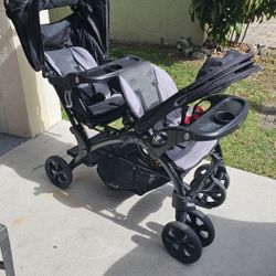 Seat N Stand Baby Trend Double Stroller