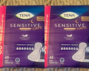 New Tena Sensitive Care Incontinence Pads for Women Extra Coverage - 90 Count