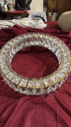 Modern gold crystal LED chandelier ring component