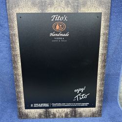 NEW TITO’S HANDMADE VODKA WALL CHALKBOARD AUSTIN TEXAS