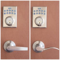 Keyless Entry Deadbolt With Passage Lever