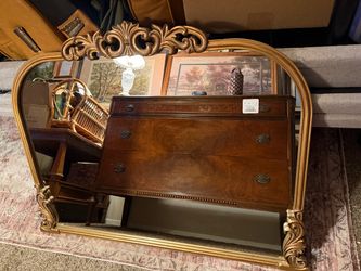 Vintage style Ornate Gold Framed Mirror – French Rococo Style