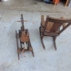Rocking Chair & Chair Wood