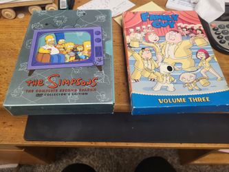 The Simpsons and family guy dvd sets