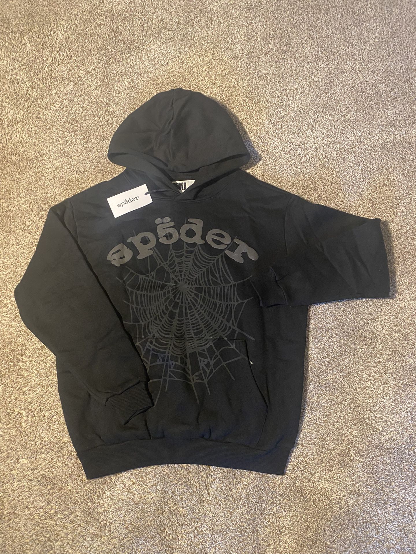 Black Sp5der hoodie Size Medium Ready to Ship✅✅