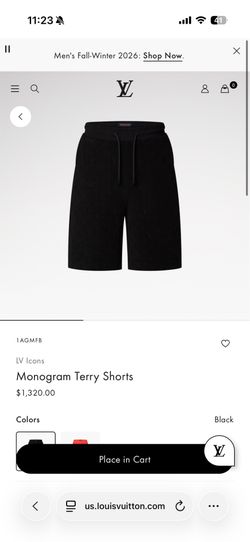 LV MONOGRAM TERRY SHORTS