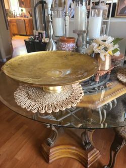 Gold leaf platter. Made in Italy