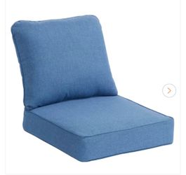 24 in. W x 24 in. D CushionGuard Deep Seat Universal Outdoor Lounge Chair Cushion in Lake