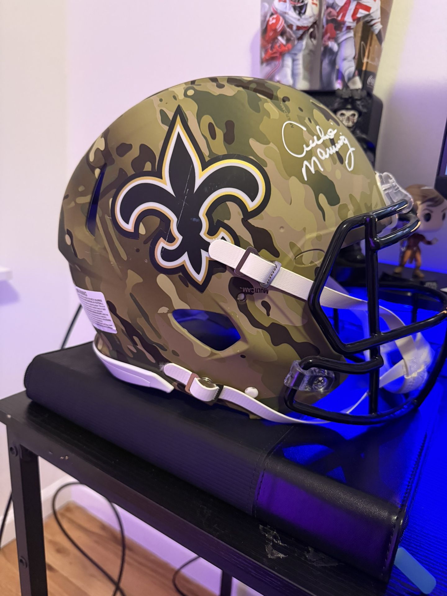 Archie Manning Signed Helmet Full Size Saints