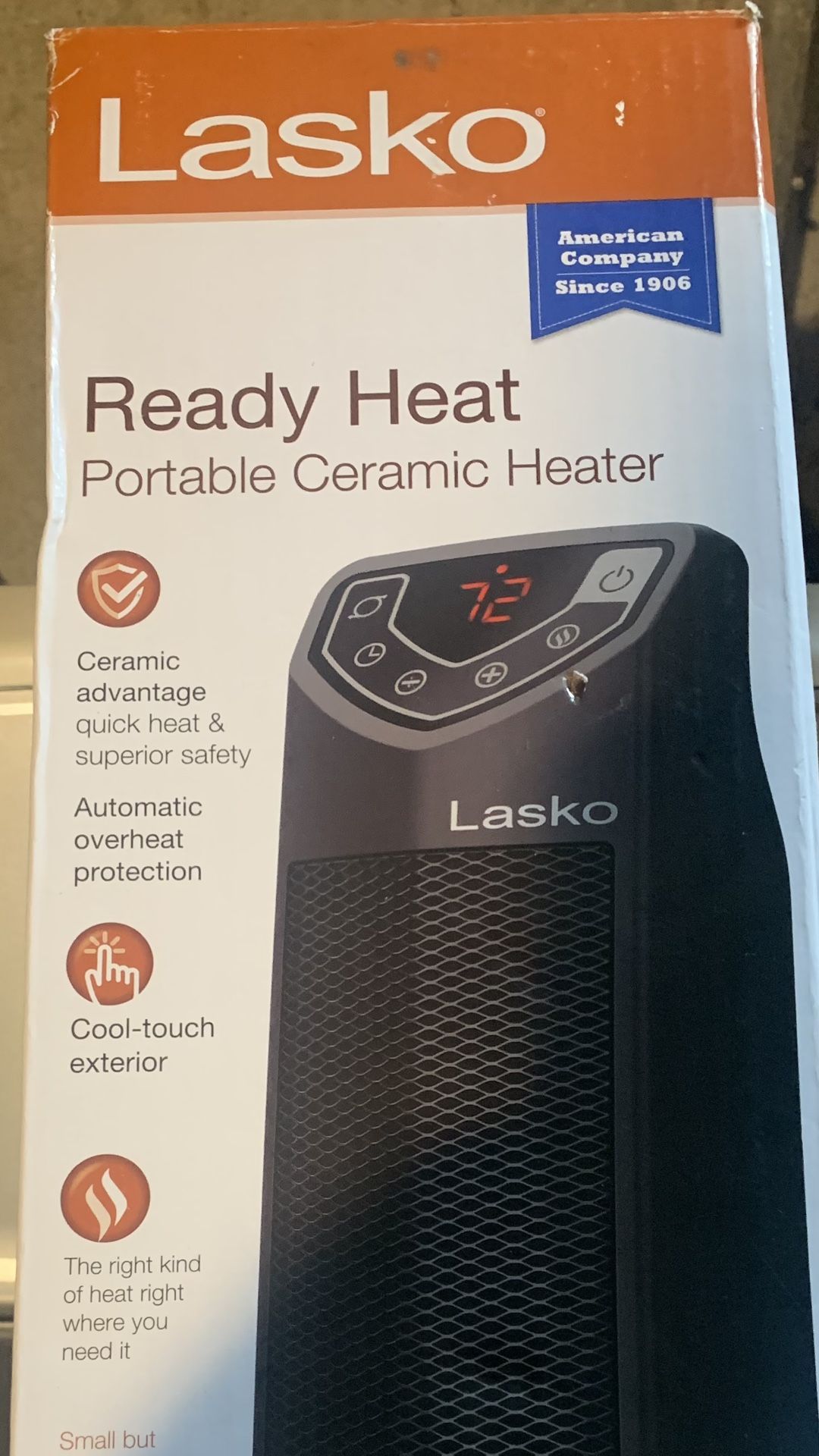 Lasko 14" Ready Heat Potable ceramic Heater CT14401