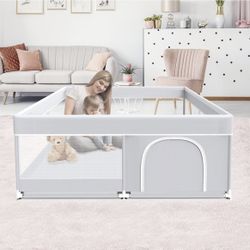 Baby Playpen, 50x50 Inch Baby Playard for Babies and Toddlers, Play Pens for Indoor & Outdoor, Sturdy Safety Play Yard with Soft Bre🆕👍Retails $49.99