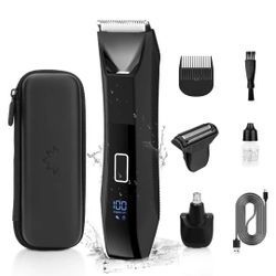 Manscape 3-in-1 Body Trimmer for Men, Groin, Pubic & Ball Hair Shaver No-Nick, Nose Hair Trimmer, Body Groomer