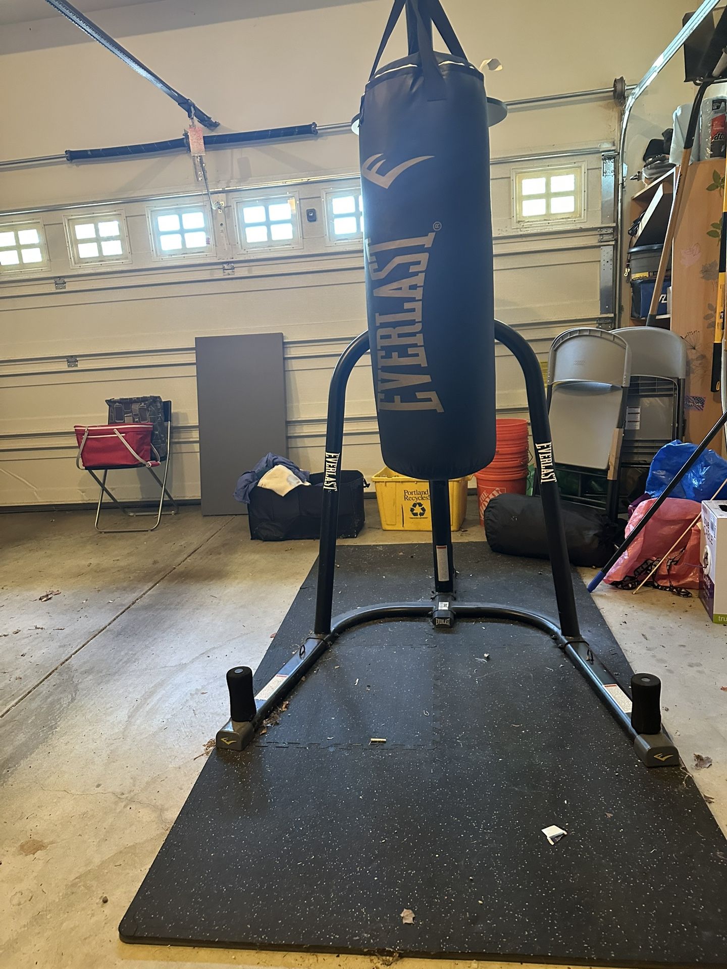 Punching Bag, Stand, And Mat