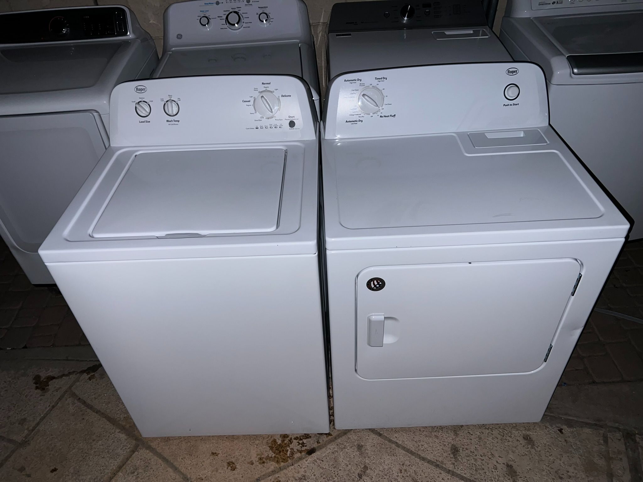 ROPER WASHER AND ELECTRIC DRYER WITH AGITATOR