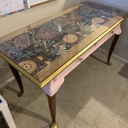 Unique Boho Desk With Drawers