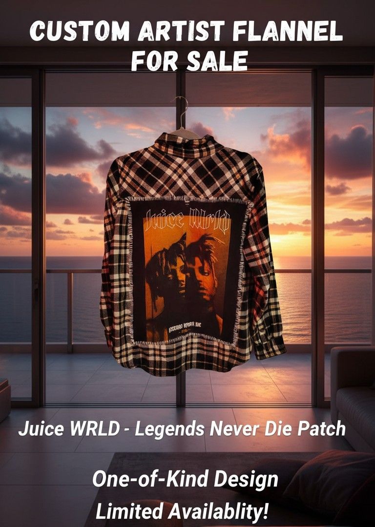 CUSTOM JUICE WRLD FLANNEL
