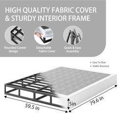 Queen box spring 5 Inch Heavy Duty Frame