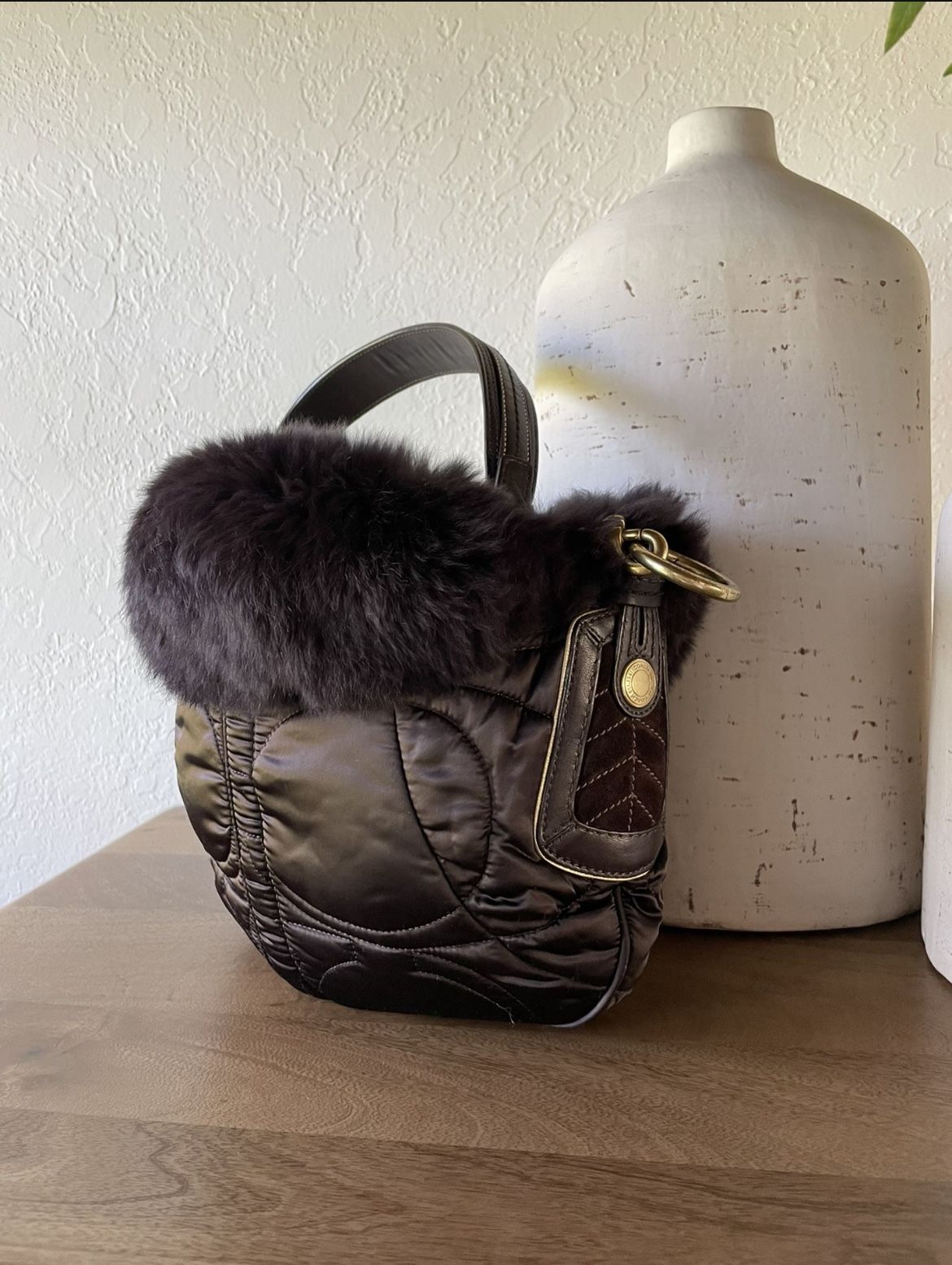 COACH fur bag