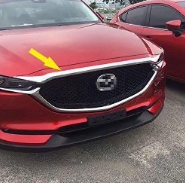 Open Box Beautost for Mazda 2017 2018 2019 2020 2021 2022 2023 2024 CX-5 CX5 Chrome Front Hood Grill Cover Bonnet Trim