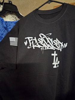 Black Graffiti Blessed LA Graphic T-Shirt
