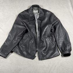 VTG Adler Leather Jacket Mens XL Black Soft Lamb Skin Pilot Motorcycle Bomber