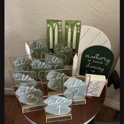 Wedding Table Numbers And Decor