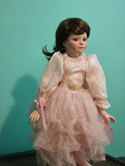 Handcrafted porcelain collectible doll