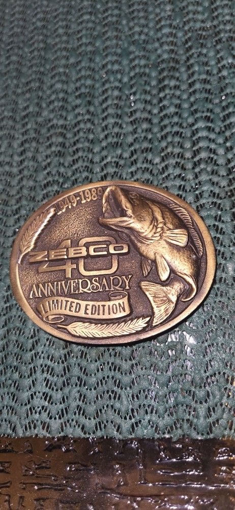 Limited Edition Zepco 40th Anniversary Fishing Tackle & Supplies Belt Buckle