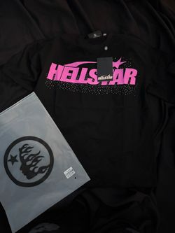 black/pink hellstar tshirt
