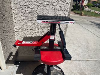 Honda red motorcycle stand
