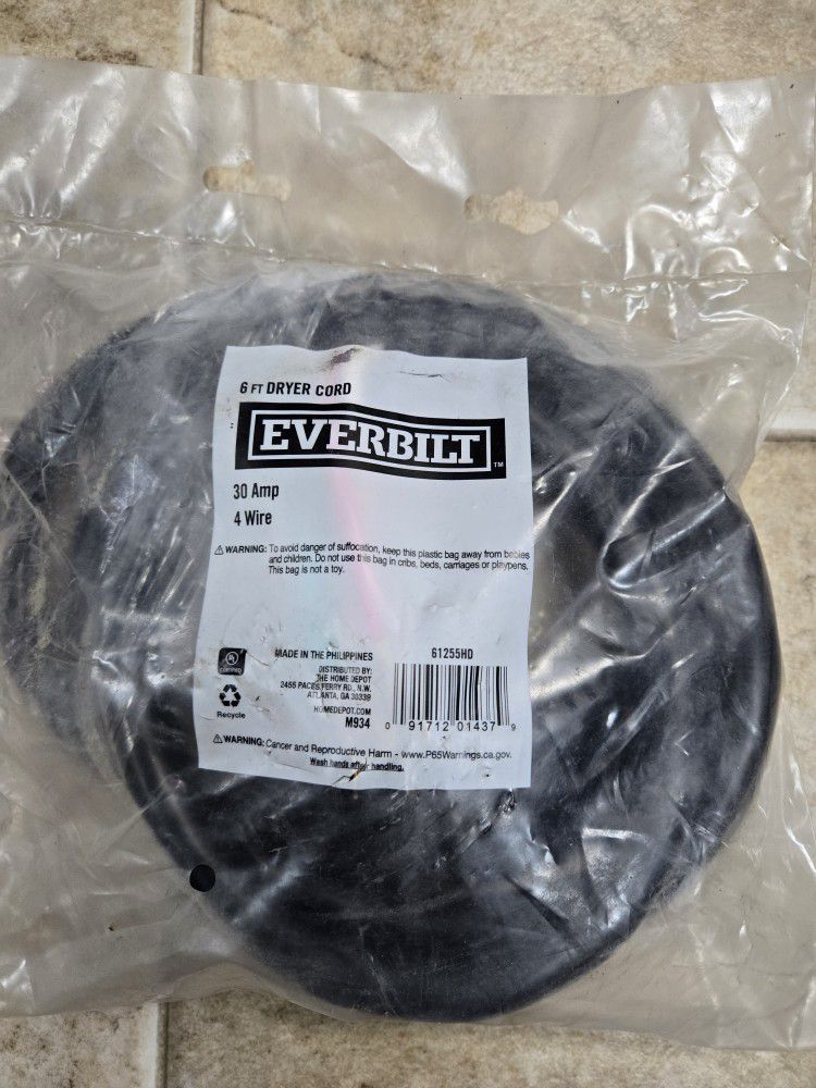 Everbilt 30 Amp 4 Wire Dryer Cord