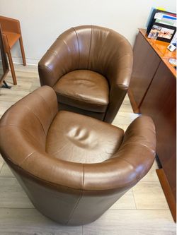 Two club chairs