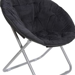 SUPER DEAL 2 Pack Folding Saucer Chair Adults Kids Portable Faux Fur Saucer Chair for Living Room Dorm Room Apartment, 