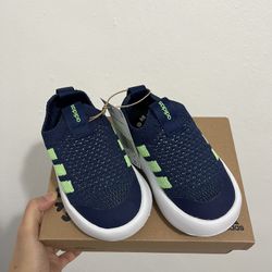  adidas Bubble Comfy I - Boys' Toddler Color: Dark Blue/Lime Green/White