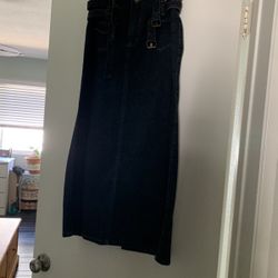 Denim Long Skirt 