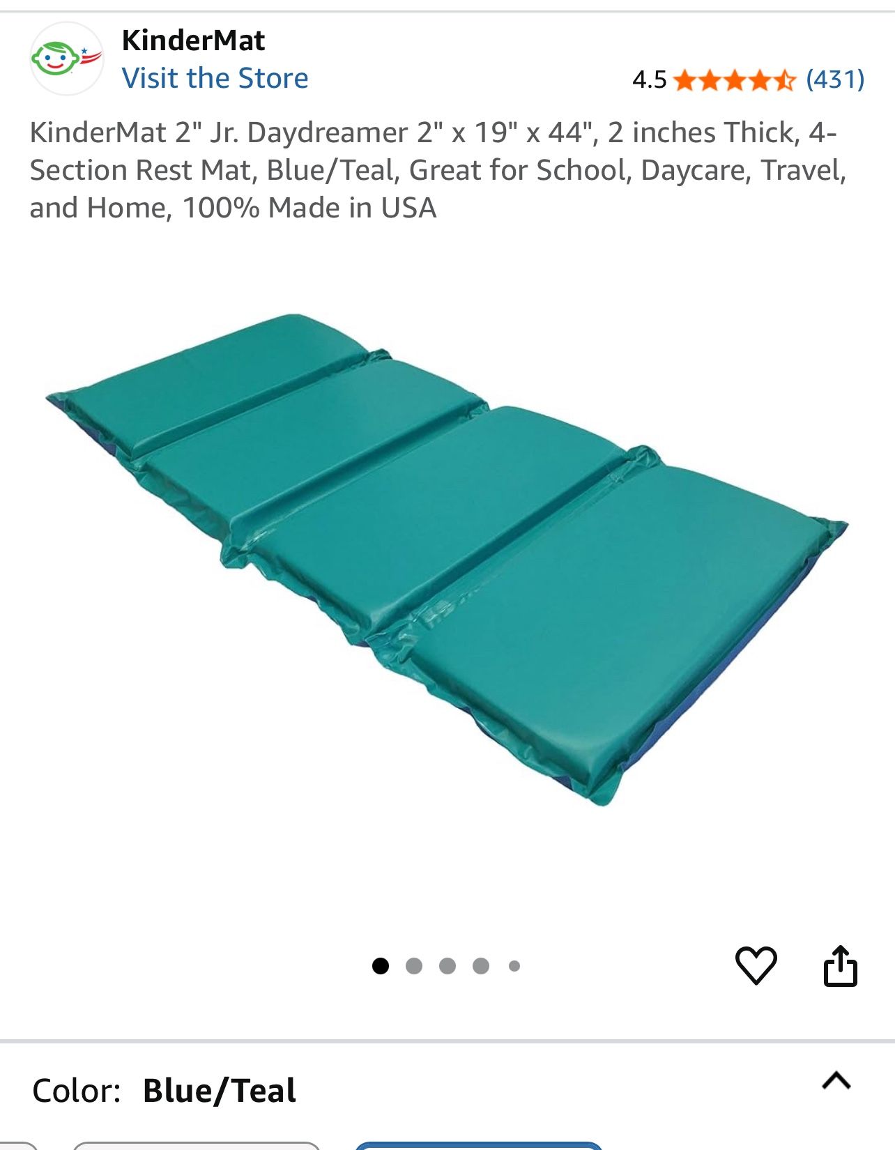 Kindermat Toddler/Preschool sleep Mat