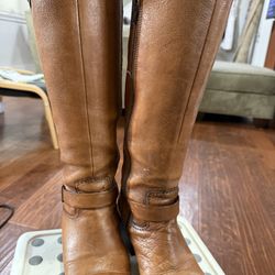 Womens Leather Tall Boots, Size 7.5 By Clarks