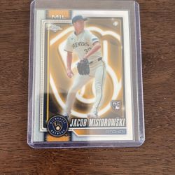 Topps Chrome Jacob Misiorowski Lightboard Logo Refractor