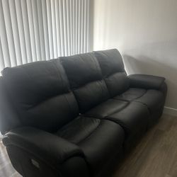 Modern Black Reclining Couch