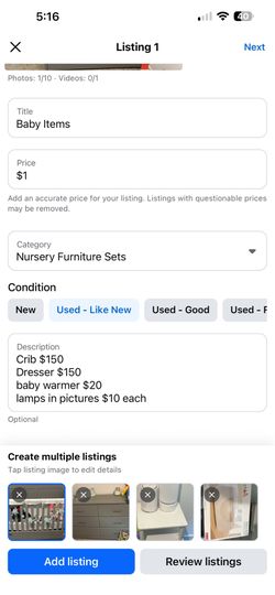Baby items